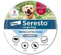 Chien Collier Seresto puces et anti-tiques plus de 8 kg,traitement et prévention, recommandé par les vétérinaires, protection 8 mois