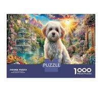 Chien coloré Graffiti 1000 Pièces Puzzle Déstressant en Carton Épais pour Les Voyages Ou La Maison Jardin Chiots Fourrure Une Excellente Option De Cadeau pour Les Fêtes De Fin D'année 38x26cm/