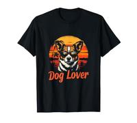 Chien Cool avec Lunettes de Soleil Coucher de Soleil T-Shirt