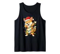 Chien Corgi Amusant Qui tamponne Les Vacances de Noël pour Maman, Papa, Enfants Débardeur