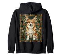 Chien Corgi dans Le Style de William Morris Arts Sweat à Capuche