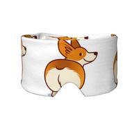 Chien Corgi drôle de derrière,Masque pour les yeux bloquant la lumière Cache-yeux et cache-oreilles pour le sommeil