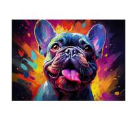 Chien Couleur Éclat 1000 Pièces pour Adultes Mini Puzzle Défi | 70x50cm Carton Amateurs Puzzle Assemblage Puzzle Décor Bureau