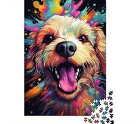 Chien Couleur Éclat 1000 Pièces pour Adultes Mini Puzzle Loisirs | 52x38cm Papier Salon Décor Surface Lisse Cadeau Anniversaire Détente