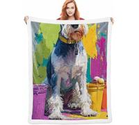Chien Couverture Lestée 150x200cm, Animal Chaise Blankets, Douce Chaude Hiver Couvertures de Canapé et Grand Plaids Chaude et Douillet, Fleece Blanket pour Chambre à Coucher, Bureau, Cadeau A-3863