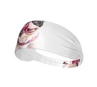 Chien Curieux et Heureux Bouledogue français,Bandeau de Sport Unisexe, Bandeau élastique Multi-usages pour Cheveux