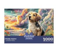 Chien dans Le Jardin Puzzle pour Adultes - 1000 Pièces De Qualité Supérieure : Le Défi Ultime du Puzzle pour Tous (Homme, Femme, Adulte, Enfant 14+) 38x26cm/1000pcs