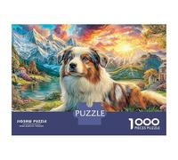 Chien dans Un Paysage Puzzle 1000 PiècesCollie Rest pour Adolescents (14+) Carton Épais Stimuler l'esprit pour Éducation Prix Promo 38x26cm/1000pcs