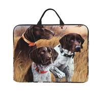 Chien d'arrêt Allemand à Poil Court Automne,Housse pour Ordinateur Portable 14 Pouces, Sacoche pour Ordinateur Portable, Mallette avec poignée
