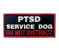 Chien d'assistance Gilets/harnais TSPT ne pas distraire Brodé Fastener à Crochet et Boucle Patch