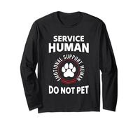Chien d'assistance Humain Do Not Pet Funny Design Manche Longue
