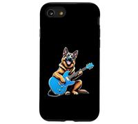 Chien de Berger Allemand Amusant Jouant de la Guitare électrique Coque pour iPhone SE (2020) / 7/8
