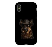 Chien De Berger Allemand Au Look Western Designe Cowboy Coque pour iPhone X/XS