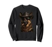 Chien De Berger Allemand Au Look Western Designe Cowboy Sweatshirt