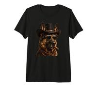 Chien De Berger Allemand Au Look Western Designe Cowboy T-Shirt Haut de Gamme