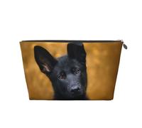 Chien de Berger Allemand Noir imprimé, Trousse de Toilette Trousse de Maquillage Sac à cosmétiques Trousse de Toilette de Voyage Portable