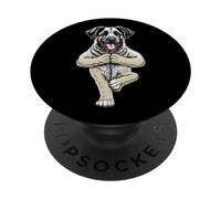 Chien de Berger anatolien - Yoga - Chiot Amusant - Pose d'arbre Asana PopSockets PopGrip Adhésif