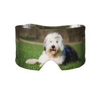 Chien de berger anglais ancien,Masque pour les yeux bloquant la lumière Cache-yeux et cache-oreilles pour le sommeil