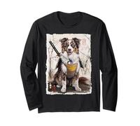 Chien de Berger Australien samouraï Japonais Vintage Cadeau Manche Longue