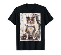 Chien de Berger Australien samouraï Japonais Vintage Cadeau T-Shirt
