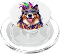 Chien de Berger Belge Mardi Gras PopSockets PopGrip pour MagSafe