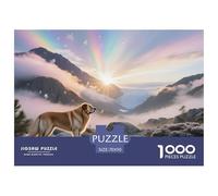 Chien de Berger d'Asie Centrale Puzzle 1000 Pièces Chien de Compagnie - Puzzle Cozy Soir D’Hiver, Carton Premium, Challenge en Duo, Poster pour Déco, 70x50cm/1000pcs