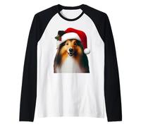 Chien de Berger des Shetland avec Bonnet de Père Noël Cristmas Manche Raglan