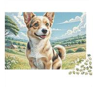 Chien de Berger Paysage Agricole Puzzle 1000 Pièces Puzzle pour Adultes Papier Détente Concentration Décor Famille Cadeau 70x50cm/1000pcs