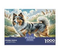Chien de Berger polonais des Basses Terres Puzzles 1000 Pieces Cadeau Unique Jeu Éducatif Défi Jouet À De Qualité Supérieure Peinture Art pour Adultes Et Enfants À Partir De 12 Ans 38x26cm/1000pcs