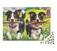 Chien de Berger Puzzle 1000 Pièces - Challenge Zen, Carte Géographique À Assembler, Poster Inclus, Cadeau Éducatif, 70x50cm/1000pcs