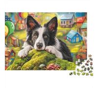 Chien de Berger Puzzle 1000 Pièces énergétique Puzzle Décoratif pour Mur Ou Table, Relaxant Et Challenge pour Adultes Et Enfants 38x26cm/1000pcs