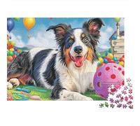 Chien de Berger Puzzle 1000 Pièces - Puzzle Cozy Soir D’Hiver, Carton Premium, Challenge en Duo, Poster pour Déco, 38x26cm/1000pcs