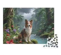 Chien de Berger Puzzle pour Adultes 1000 Pièces Pet Mignon Adultes Et Enfants À Partir Jeux Cadeaux Décoration pour La Maison Puzzle Impossible Jeux Éducatifs 1000pcs (75x50cm)