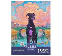 Chien de Bruxelles 1000 Pieces Puzzle Pets Mignons Puzzles De Couleurs pour La Décoration De La Maison Œuvre Artistique À Assembler Jouets Défi 70x50cm/1000pcs