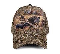 Chien De Chasse Au Sanglier Sec Imprimé en 3D Homme Femme Snapback Casquette Séchage Rapide Casquette Trucker Vintage Chapeaux Pare-Soleil Casquette De Baseball pour Adulte Sport Golf