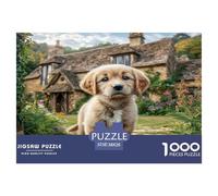 Chien de Compagnie Mignon 1000 Pièces Puzzle pour Adultes Jeux De Défi Familial Puzzle Anti-Stress Cultiver l'esprit D'équipe Cadeaux pour Adultes 38x26cm/1000pcs