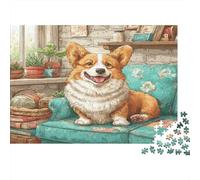 Chien de Compagnie Mignon Puzzle 1000 Pièces Adulte Enfants Sunlit Nook Papier Classique Jeu Éduchatif Défi Cadeau pour Femmes Et Hommes Famille 70x50cm/1000pcs