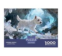 Chien de Compagnie Mignon Puzzle 1000 Pièces Larges Qualité Supérieure, Unicité, Niveau Difficile, Adapté Aux Hommes/Femmes, Adultes Et Personnes De Plus De 14 Ans 70x50cm/1000pcs