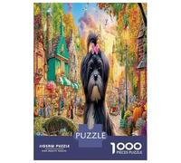 Chien de Compagnie Mignon Puzzle Décoration Intérieure 1000 Pièces Nager Chihuahua Jigsaw Puzzle Jeu Difficile pour Les Idées Cadeaux pour Adultes 38x26cm/1000pcs