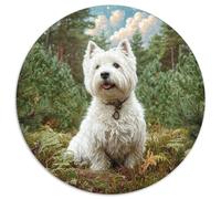 Chien de Compagnie Mignon Puzzle Rond 1000 Pièces Enfants Cadeau Décoration Bricolage Classiques Parfait Encastrement' Qualité Supérieure Impossible 1000pcs (67.5x67.5cm)