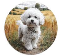 Chien de Compagnie Mignon Puzzle Rond De 1000 Pièces pour Adultes Filles Bricolage Classiques Parfait Encastrement Qualité Supérieure Impossible' Difficile Entertainment 1000pcs (67.5x67.5cm)