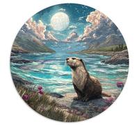 Chien de Compagnie Mignon Puzzle Rond De 1000 Pièces pour Adultes Filles Classiques Parfait Encastrement Qualité Supérieure Impossible Difficile' Entertainment Artist 1000pcs (67.5x67.5cm)