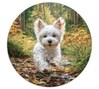 Chien de Compagnie Mignon Puzzle Rond De 1000 Pièces pour Women Parfait Encastrement Qualité Supérieure Impossible Difficile Entertainment' Artist Puzzle Art 1000pcs (67.5x67.5cm)