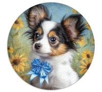 Chien de Compagnie Mignon Puzzle Rond De 1000 Pièces pour Women Parfait Encastrement Qualité Supérieure Impossible Difficile Entertainment' Artist Puzzle Art 1000pcs (67.5x67.5cm)