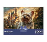 Chien de Compagnie Mignon Puzzles 1000 Pièces Cadeau Unique Jeu Éduchatif Défi Jouet À De Qualité Supérieure Peinture Art pour Adultes Et Enfants À Partir De 12 Ans 38x26cm/1000pcs