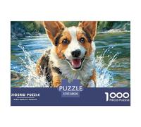 Chien de Compagnie Puzzle 1000 Pièces Volumineuses Qualité Supérieure, Unicité, Jeu De Puzzle Difficile, Adapté Aux Hommes/Femmes, Adultes Et Personnes De Plus De 14 Ans 38x26cm/1000pcs