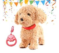 Chien de jeu Le Canon, Jouet Chien qui coure et aboie avec laisse, Jouet interactif pour chien, Jouet en peluche réaliste et doux, pour enfants Anniversaire Noël 33 x 18 x 30 cm