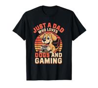 Chien de jeu pour homme Idée cadeau amusante Gamer Dogs Dad Daddy T-Shirt