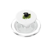 Chien de Laboratoire Noir dans l'herbe Retriever Canine Art Nature PopSockets PopGrip pour MagSafe