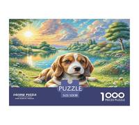Chien de l'eau Espagnol Jigsaw Puzzles 1000 Pièce pour Les Adultes Jeu De Puzzle pour Le Tout pour Les Femmes, Cadeaux pour Les Hommes 100% Carton Recyclé Puzzle Décoratif 52x38cm/1000pcs